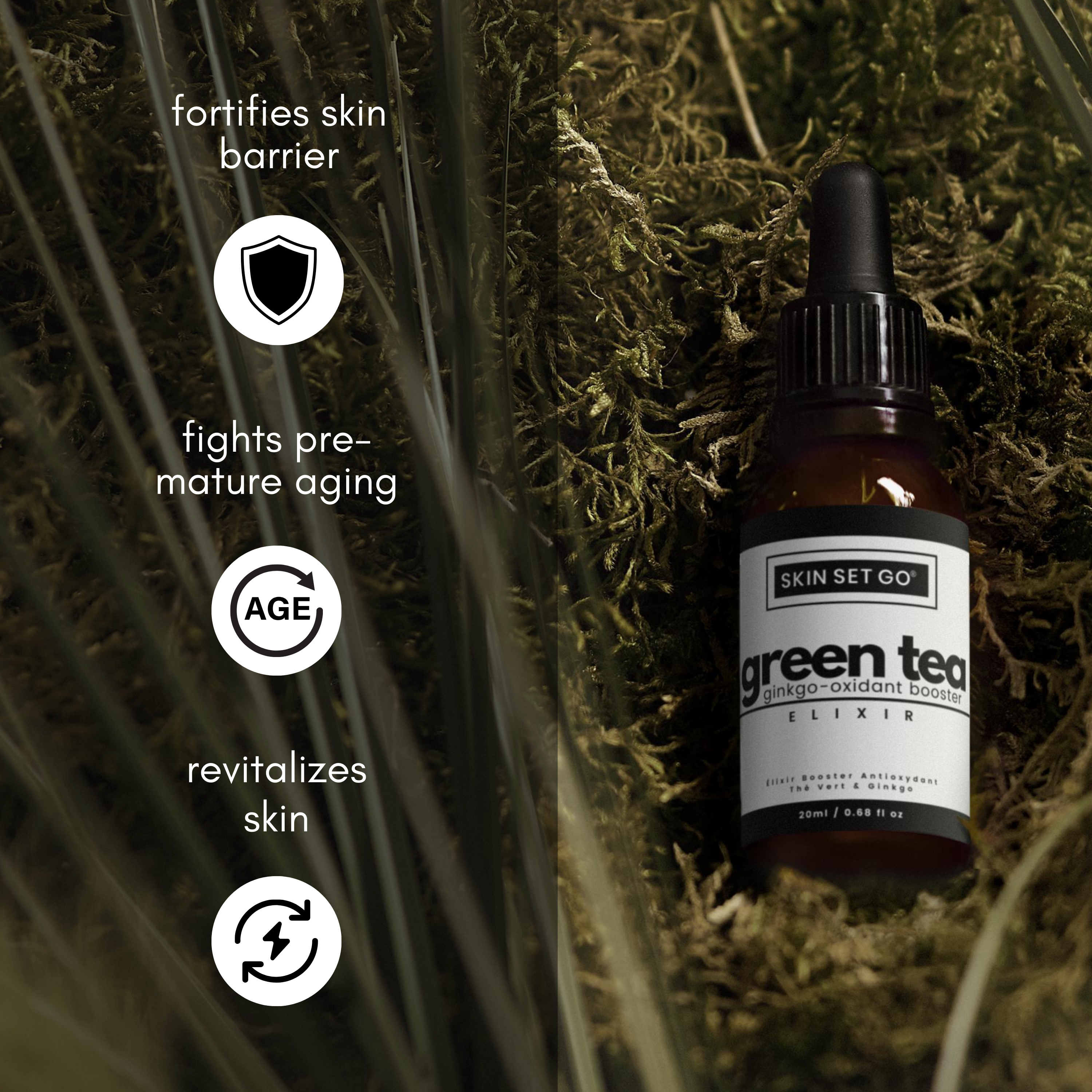 green tea antioxidant serum - skin set go with benefits 