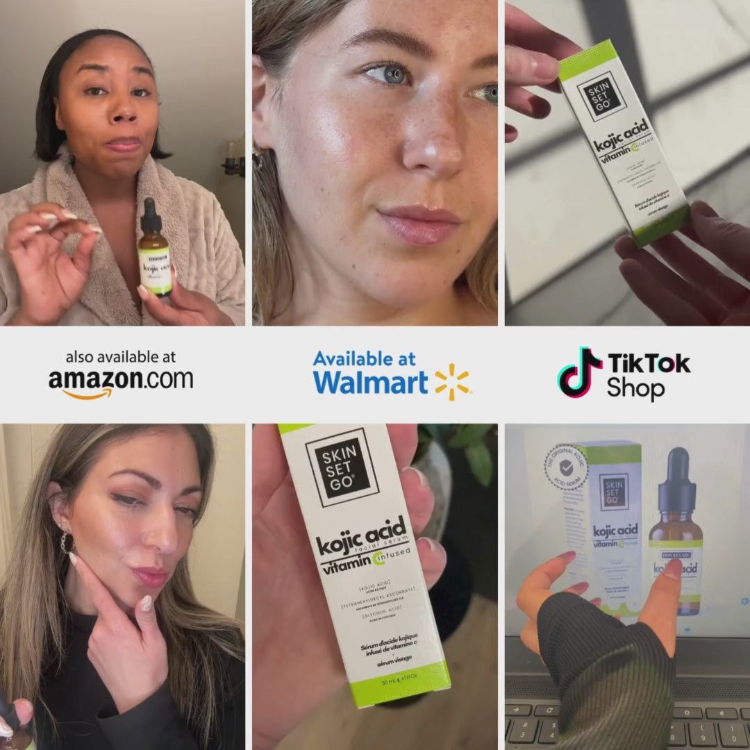 customer videos using kojic acid serum 